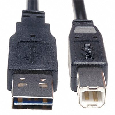 Reversible USB Cable Black 10 ft.