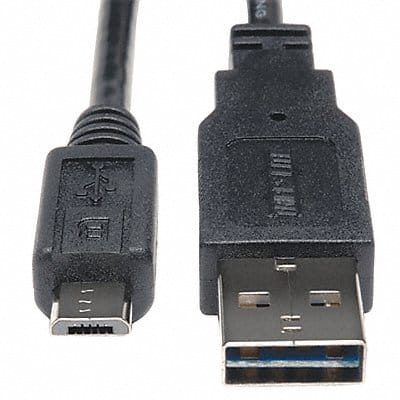 Reversible USB Cable Black 10 ft.