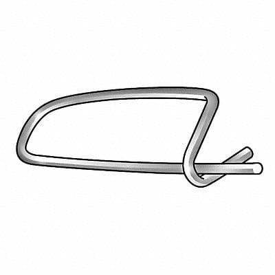 Safety Pin Zinc 3/64 x1-53/64L PK100