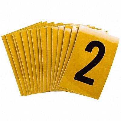 Number Label 2 1-1/2in.Hx1in.W PK25