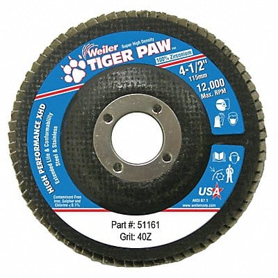 H7360 Fiber Disc 4 1/2 in Dia 7/8in Arbor