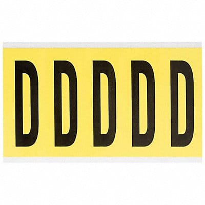 Letter Label D 5in.Hx1-3/4in.W Vinyl