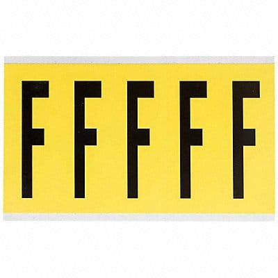 Letter Label F 5in.Hx1-3/4in.W Vinyl