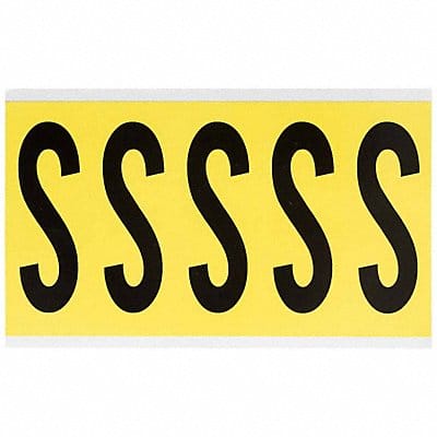 Letter Label S 5in.Hx1-3/4in.W Vinyl