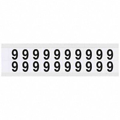 Number Label 9 3/4in.Hx21/32in.W Vinyl