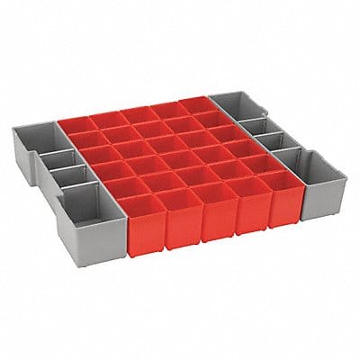 Bin Cup Set Red/Gray 2-1/2 in H