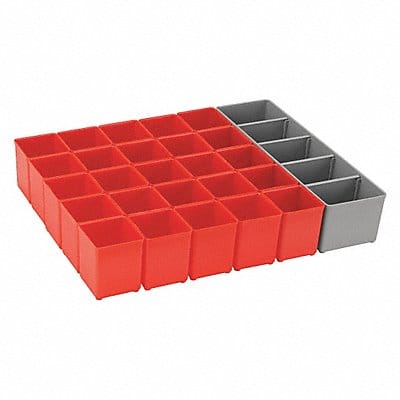 Bin Cup Set Red/Gray 2-3/4 in H