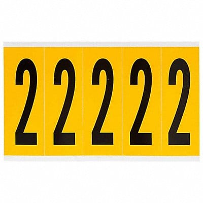 Number Label 2 5in.Hx1-3/4in.W Vinyl