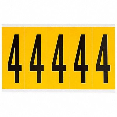 Number Label 4 5in.Hx1-3/4in.W Vinyl