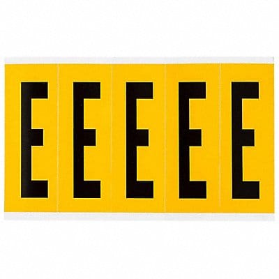 Letter Label E 5in.Hx1-3/4in.W Vinyl