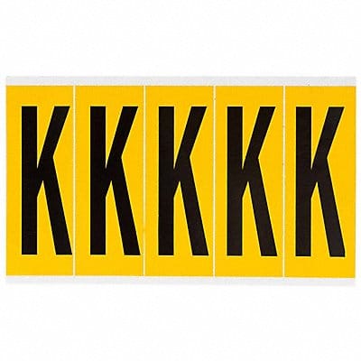 Letter Label K 5in.Hx1-3/4in.W Vinyl