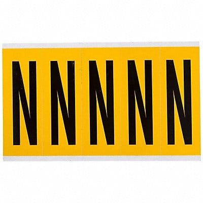 Letter Label N 5in.Hx1-3/4in.W Vinyl