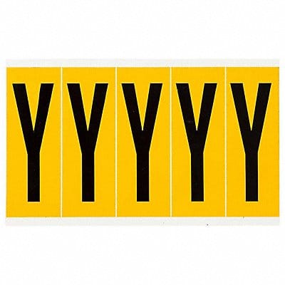 Letter Label Y 5in.Hx1-3/4in.W Vinyl