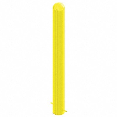 Bollard 48 1/2 in H Yellow Carbon Steel