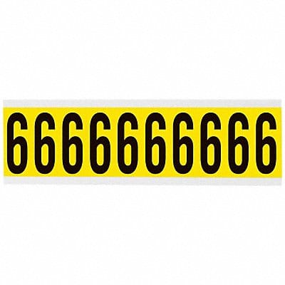 Number Label 6 2-1/4in.Hx7/8in.W