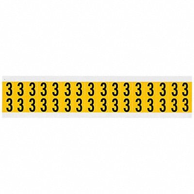 Number Label 3 3/4in.Hx9/16in.W Vinyl