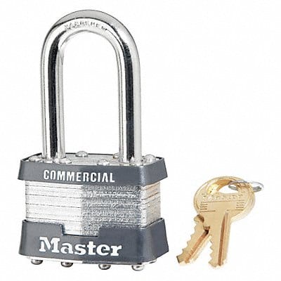 Keyed Padlock 3/4 in Rectangle Silver