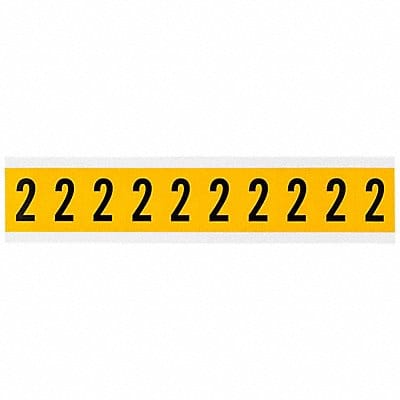 Number Label 2 1-1/2in.Hx7/8in.W Vinyl