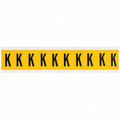 Letter Label K 1-1/2in.Hx7/8in.W Vinyl