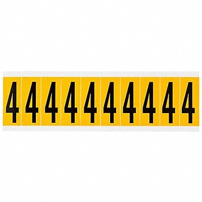 Number Label 4 2-1/4in.Hx7/8in.W Vinyl