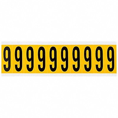 Number Label 9 2-1/4in.Hx7/8in.W Vinyl