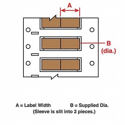 Wire Marking Sleeves 1 in W 1.250 in L