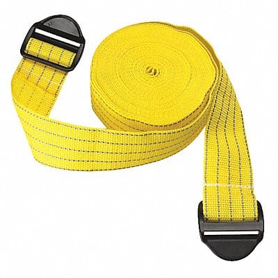 Lock Buckle Prtctr Strap 100inL Yllw PK2