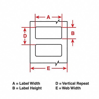 Label White 3 in W Paper White