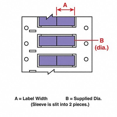 Wire Marking Sleeves 1 in W 1.66 in L