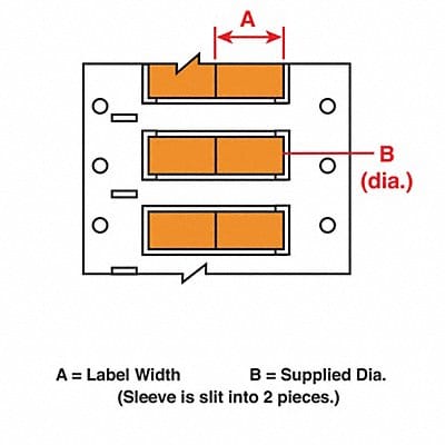 Wire Marking Sleeves 1 in W 2.433 in L