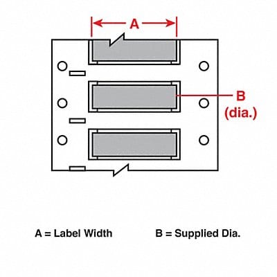 Wire Marking Sleeves 2 in W 0.645 in L