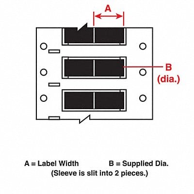 Wire Marking Sleeves 1 in W 0.851 in L