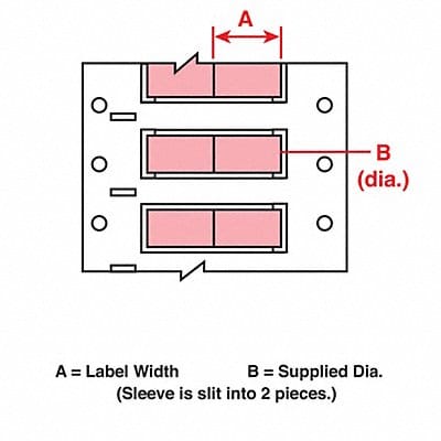 Wire Marking Sleeves 1 in W 1.250 in L