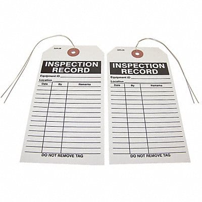 Inspection Record Tag 2-7/8 in W PK25