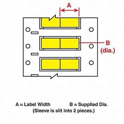 Wire Marking Sleeves 1 in W 0.335 in L