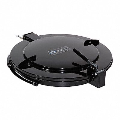 OutdoorLatchingDrumLid Black Steel 55gal