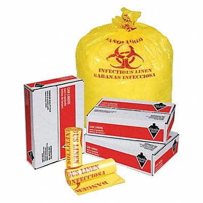 Biohazard Bags 45 gal Yellow PK100