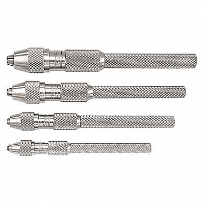 Pin Vise Set 0-0.187 In Nickel 4 Pc