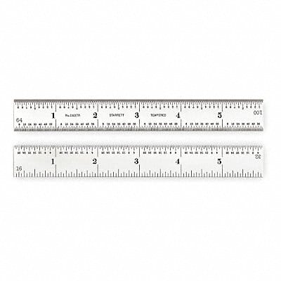 Steel Rule Spring Tempered 6 In 7R Grad