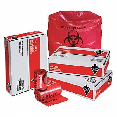 Biohazard Bags 10 gal Red PK250