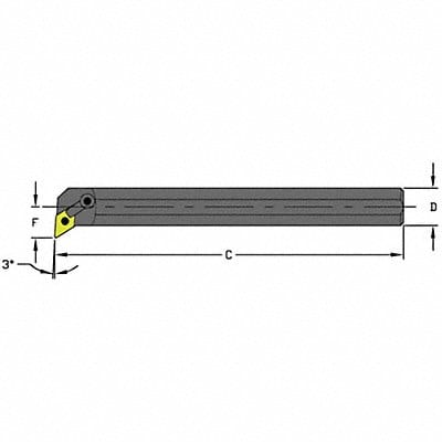 Indexable Boring Bar 1.9600 HSS