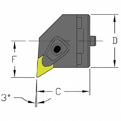 Indexable Cutting Head DNMG 1.9680