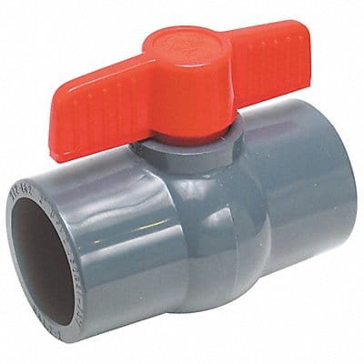 PVC Ball Valve Inline Socket 3/4 in