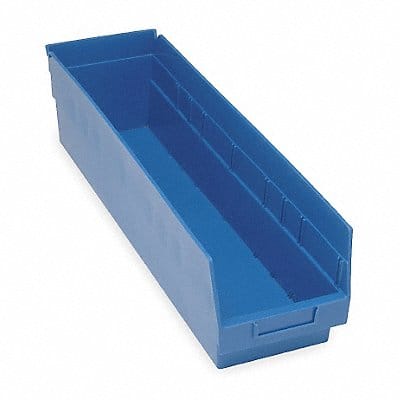 E5736 Shelf Bin Blue Polypropylene 6 in