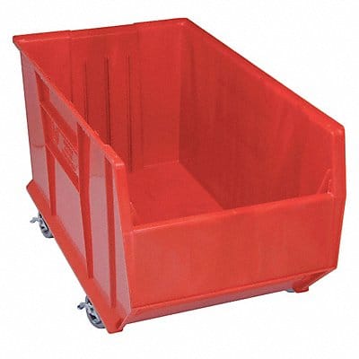 D5573 Mobile Bin Red Polypropylene 17 1/2 in