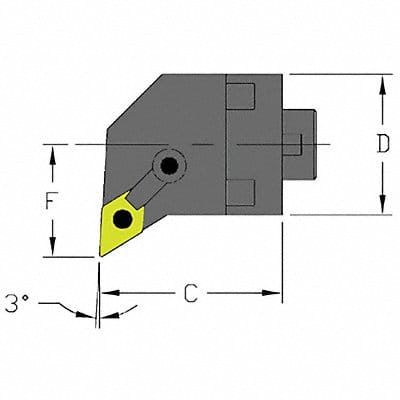 Indexable Cutting Head DNMG 2-1/2