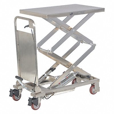 Scissor Lift Cart 220 lb SS Fixed