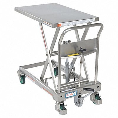 Scissor Lift Cart 550 lb SS Fixed