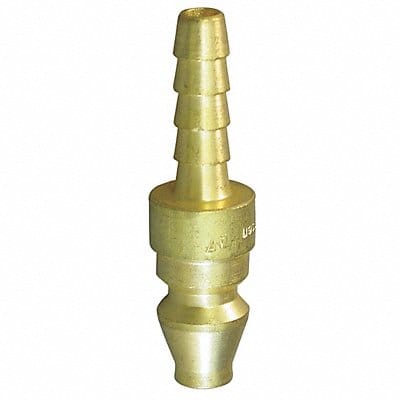 Coupler Plug Hose Barb 1/4 Brass