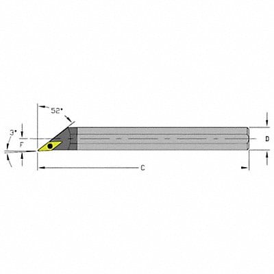 Indexable Boring Bar 0.8400 Carbide